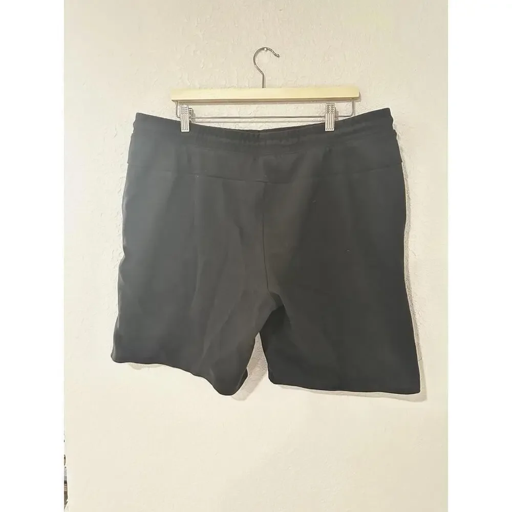 Member's Mark Everyday Active Men's Black Shorts Zipper Pockets Drawstring XXL